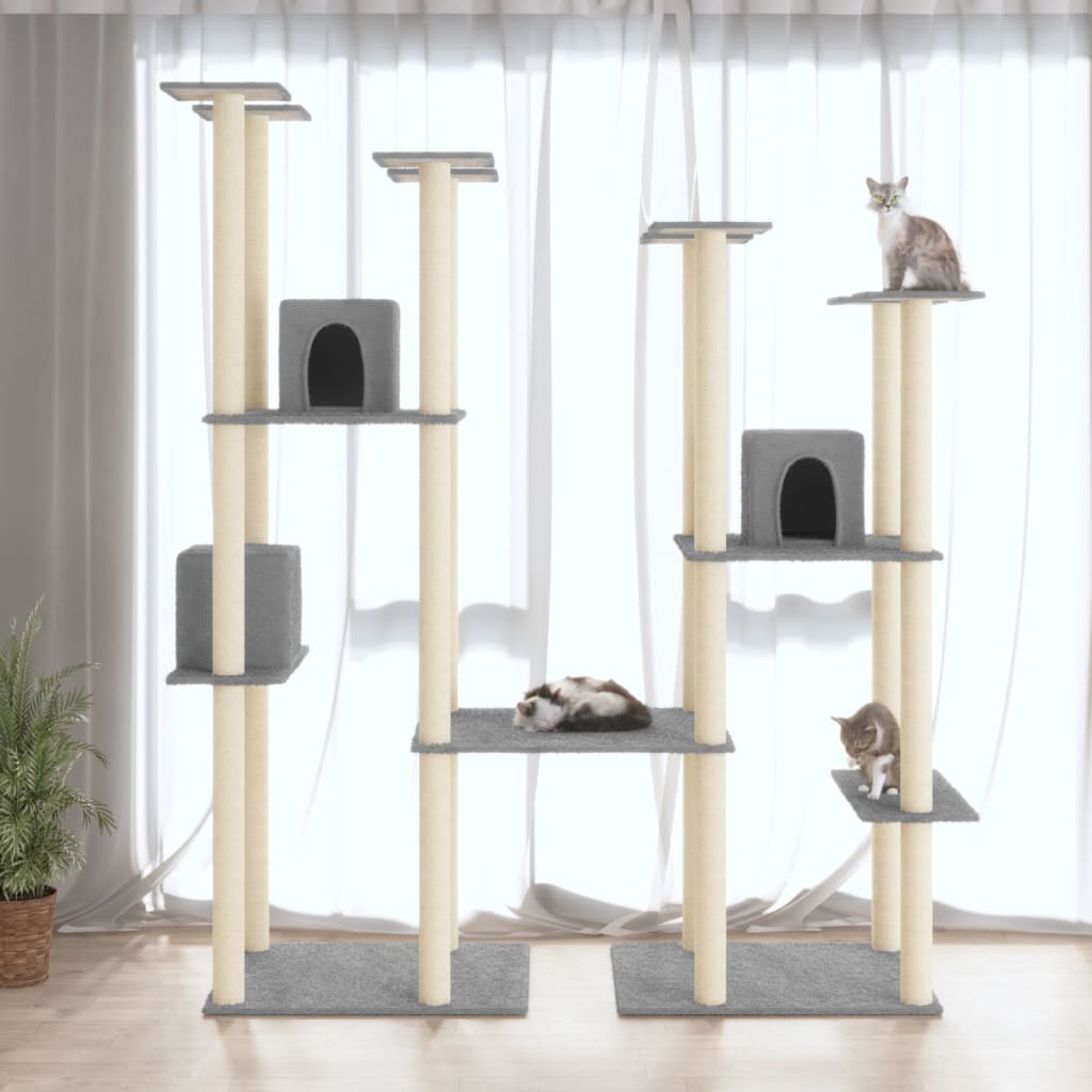 Scratching post with sisal scratching posts light gray 174 cm