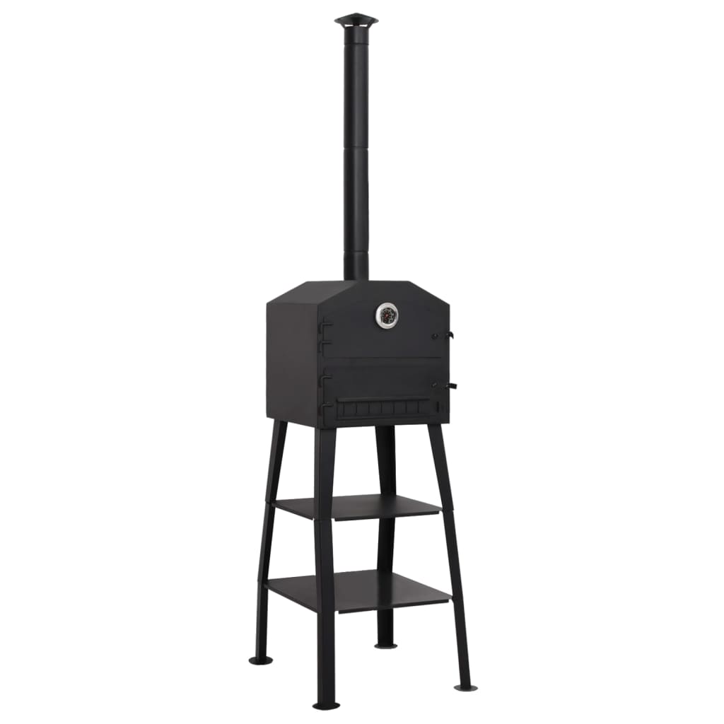 Outdoor charcoal pizza oven with 2 firebricks