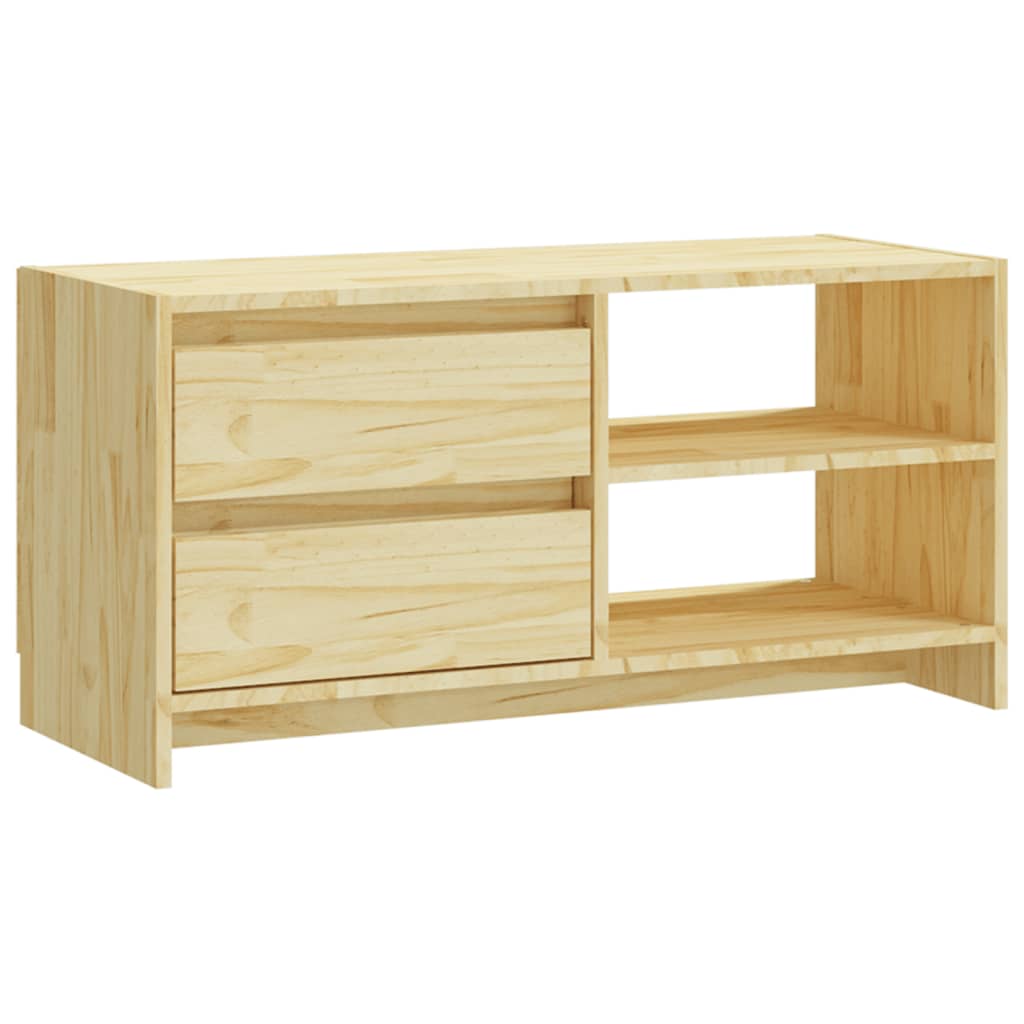 TV-Schrank 80x31x39 cm Massivholz Kiefer