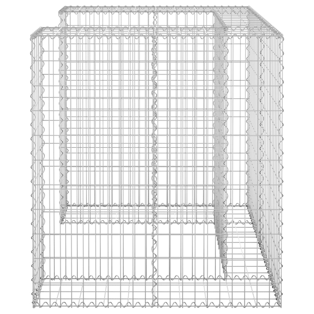 Gabion wall for garbage cans Galvanized steel 110x100x110 cm