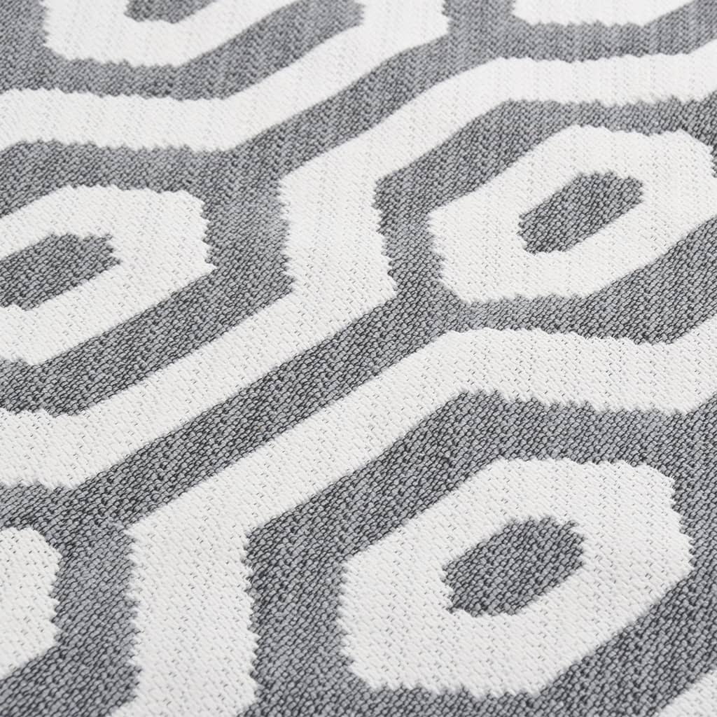 Gray rug 80x150 cm cotton