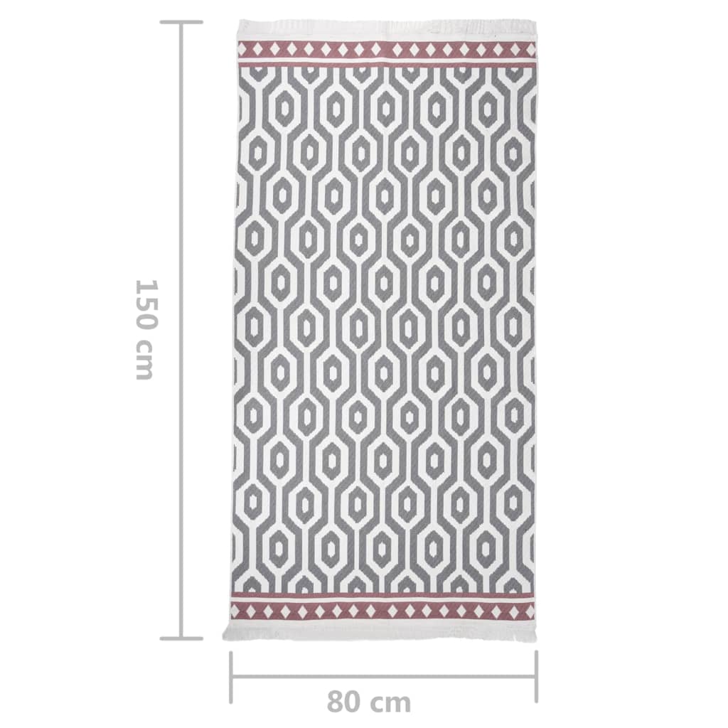 Gray rug 80x150 cm cotton