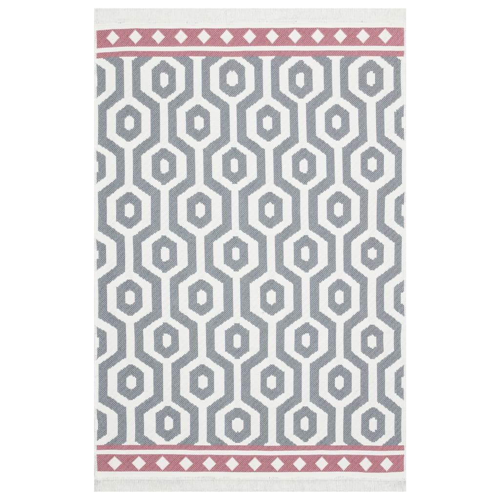 Gray rug 160x230 cm cotton