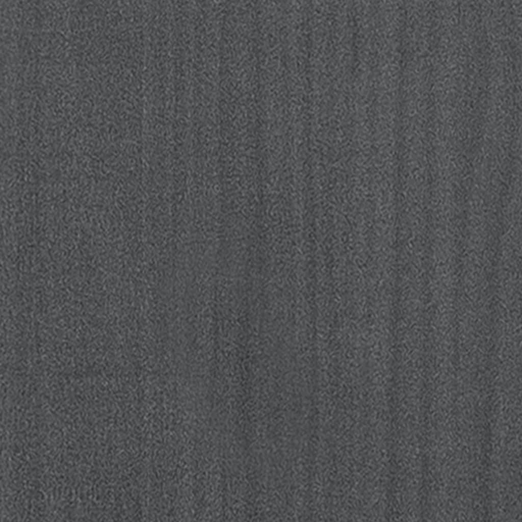 Beistellschrank Grau 35,5x33,5x76 cm Massivholz Kiefer