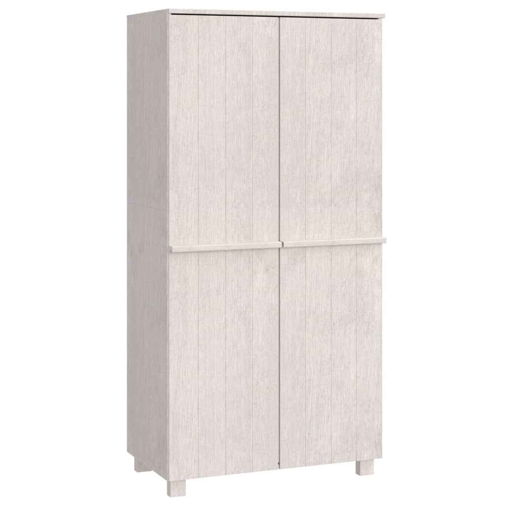 Wardrobe white 89x50x180 cm solid pine wood