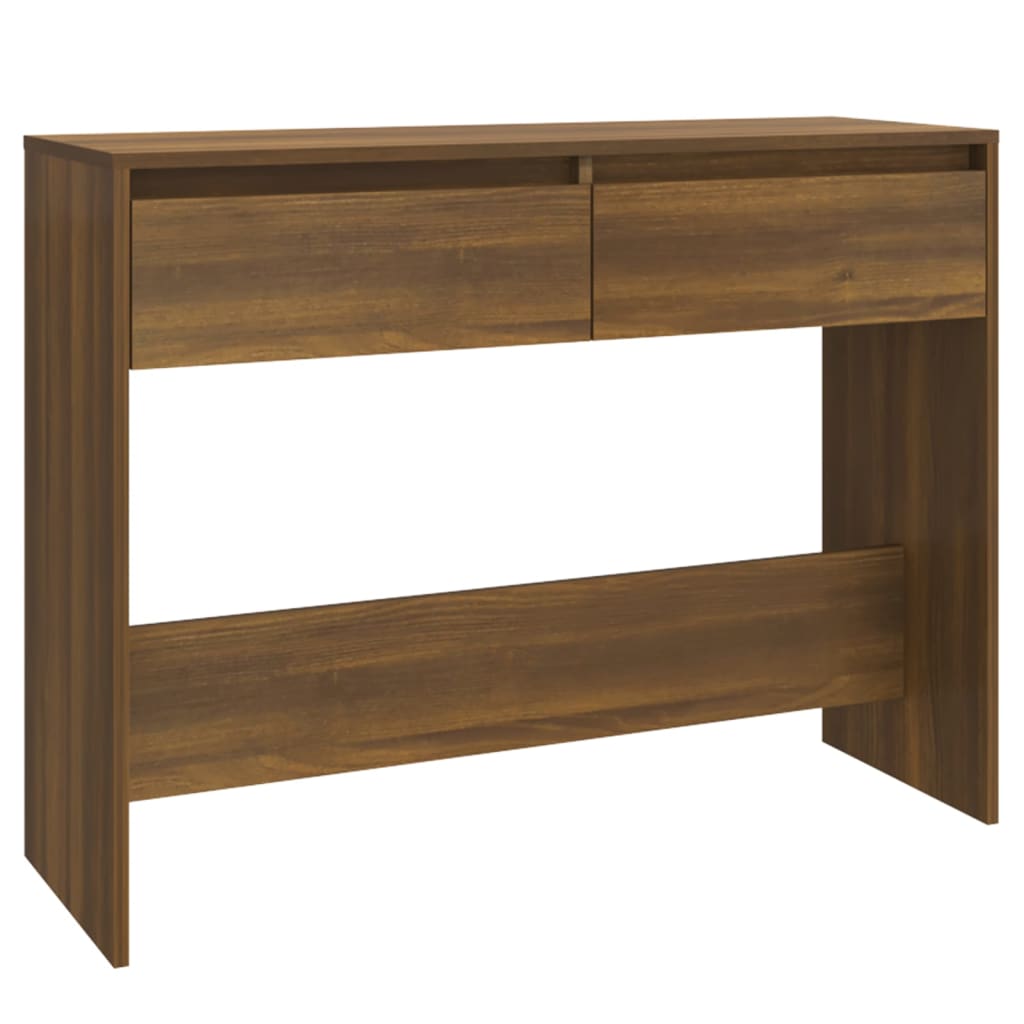Console table brown oak look 100x35x76.5 cm wood material