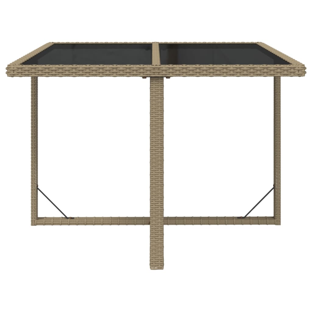 5-tlg. Garten-Essgruppe mit Kissen Poly Rattan Beige