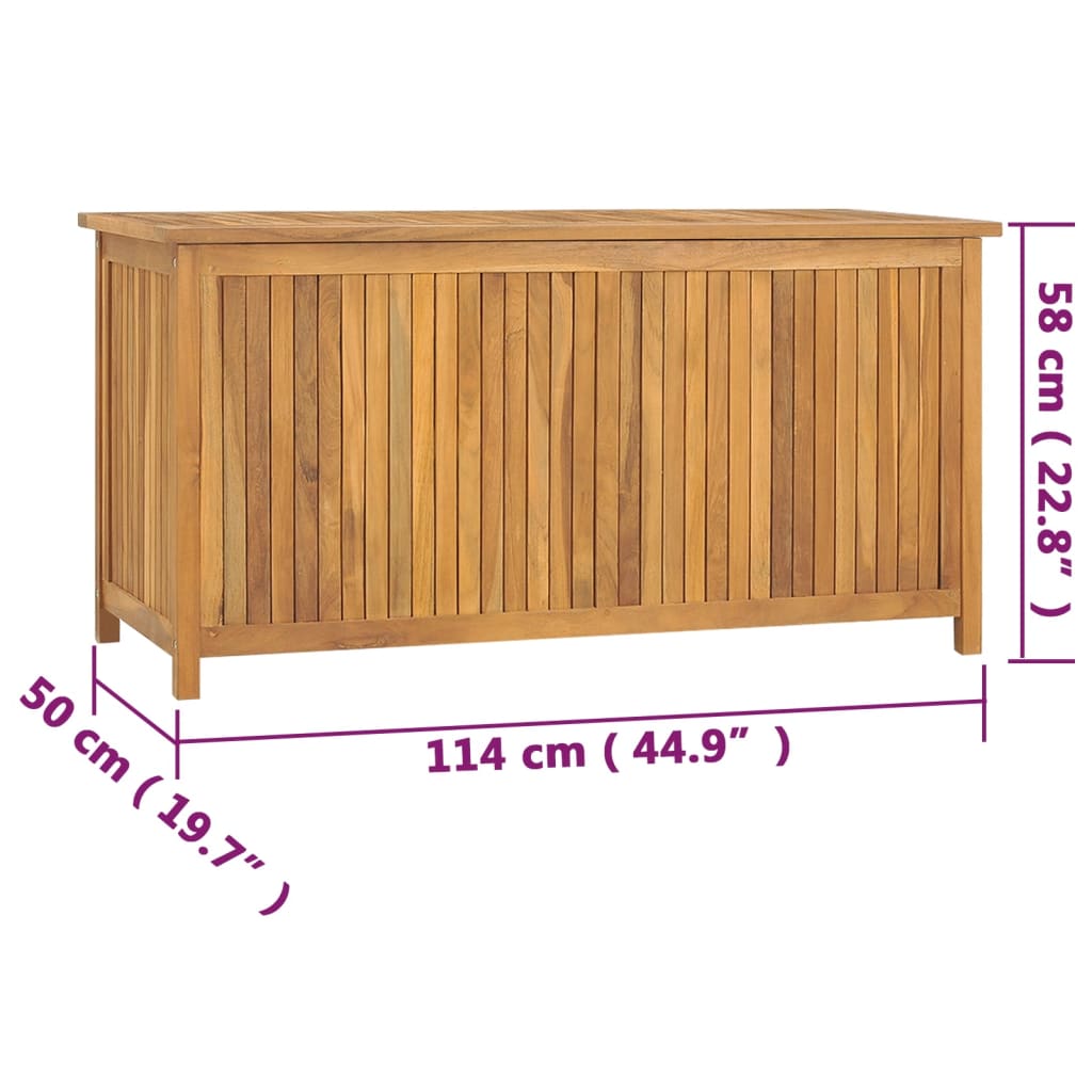 Garden box 114x50x58 cm solid teak wood