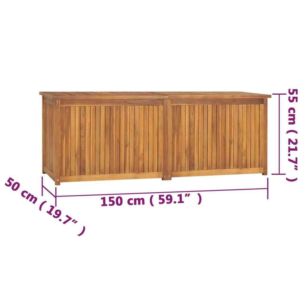 Garden box 150x50x55 cm solid teak wood