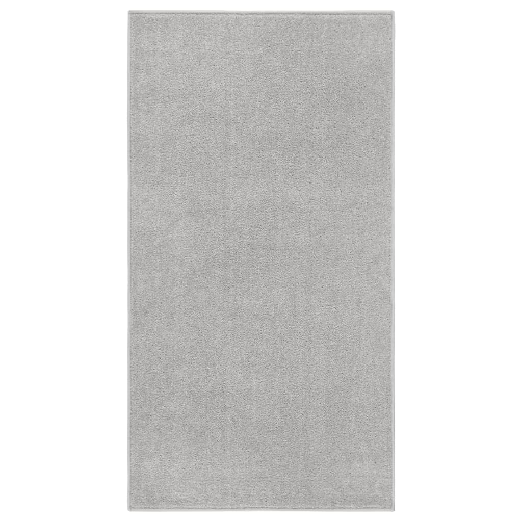 Short pile carpet 80x150 cm light gray