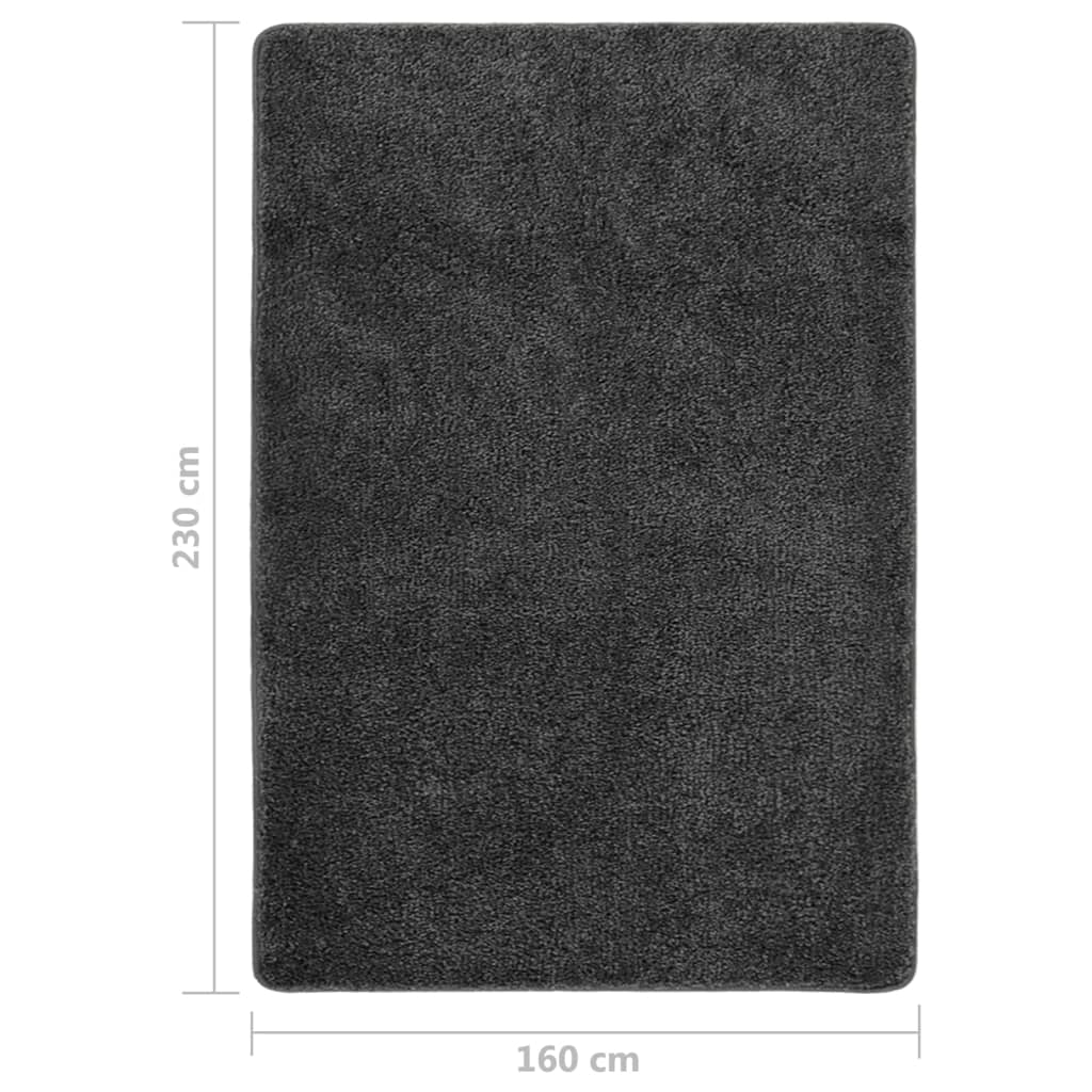 Shaggy rug dark gray 160x230 cm non-slip