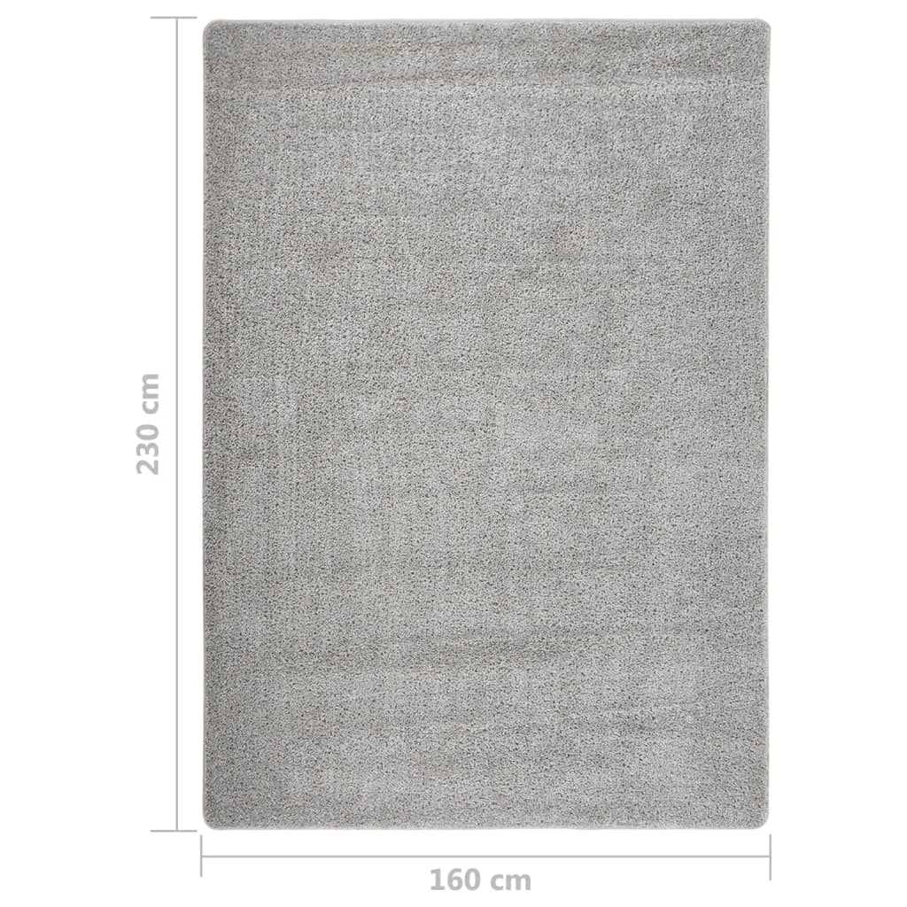 Shaggy rug light gray 160x230 cm non-slip
