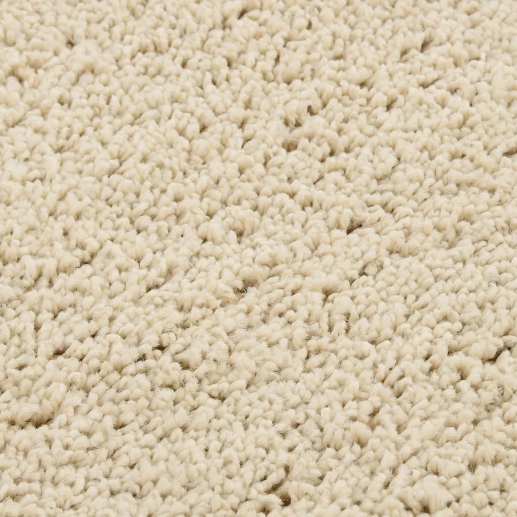 Shaggy rug cream 120x170 cm non-slip