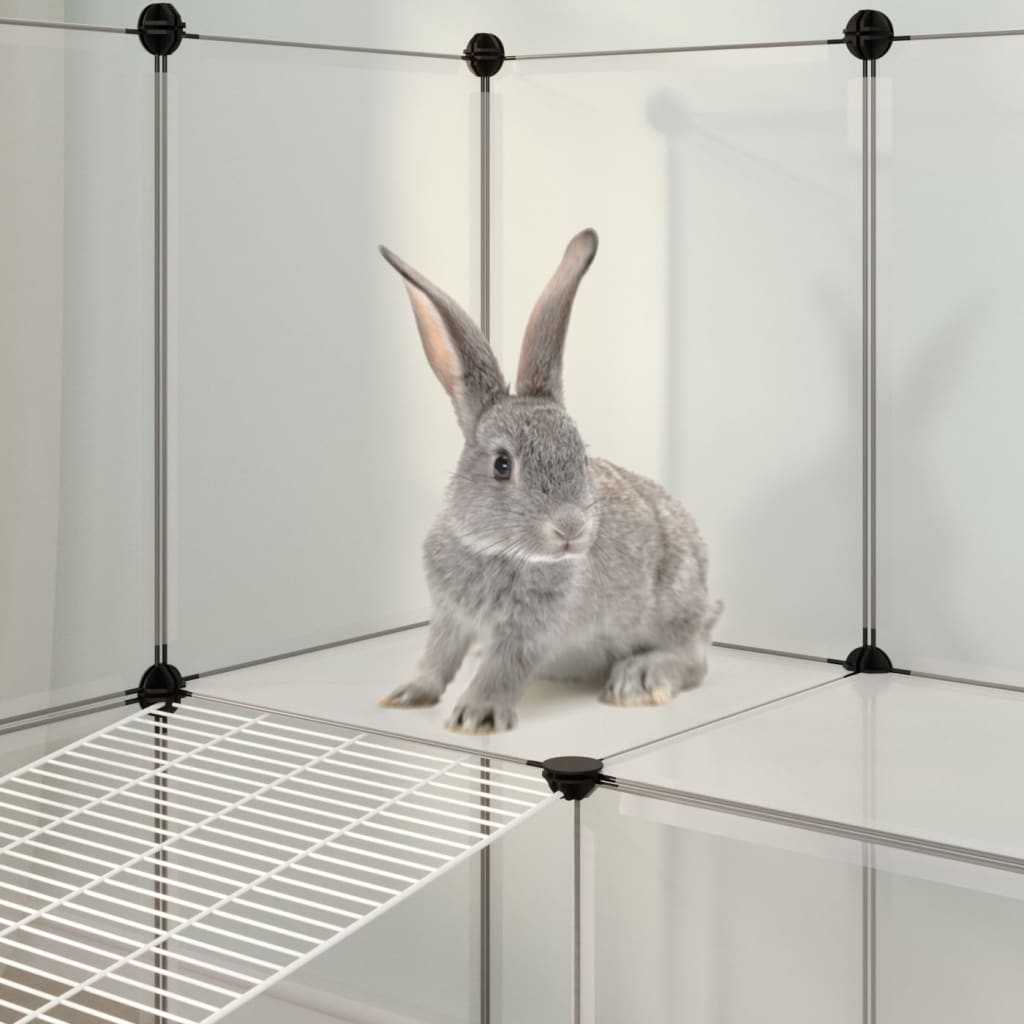 Small animal cage transparent 143x107x93 cm PP and steel