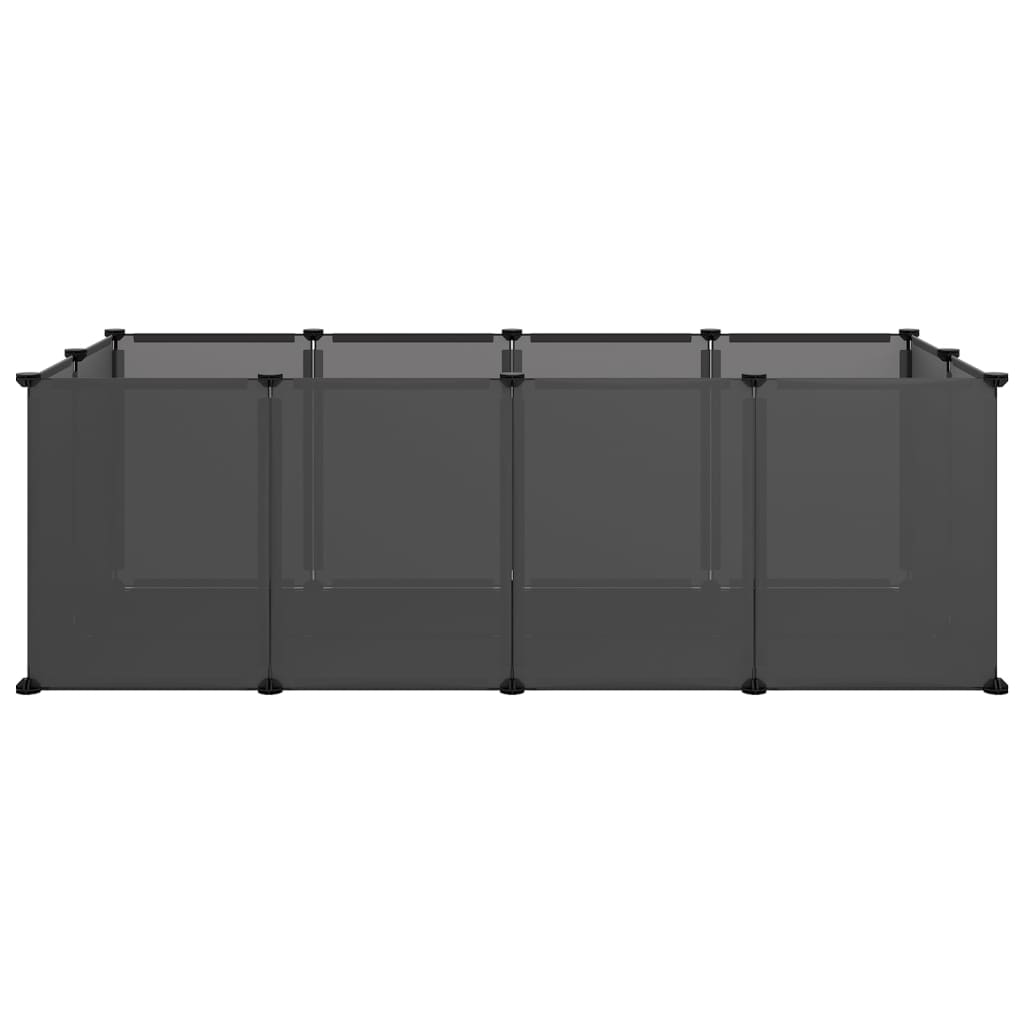 Small animal cage black 144x74x46.5 cm PP and steel