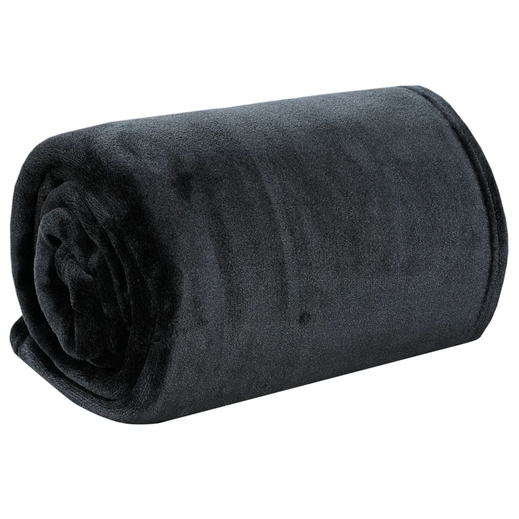 Blanket Black 130x170 cm Polyester