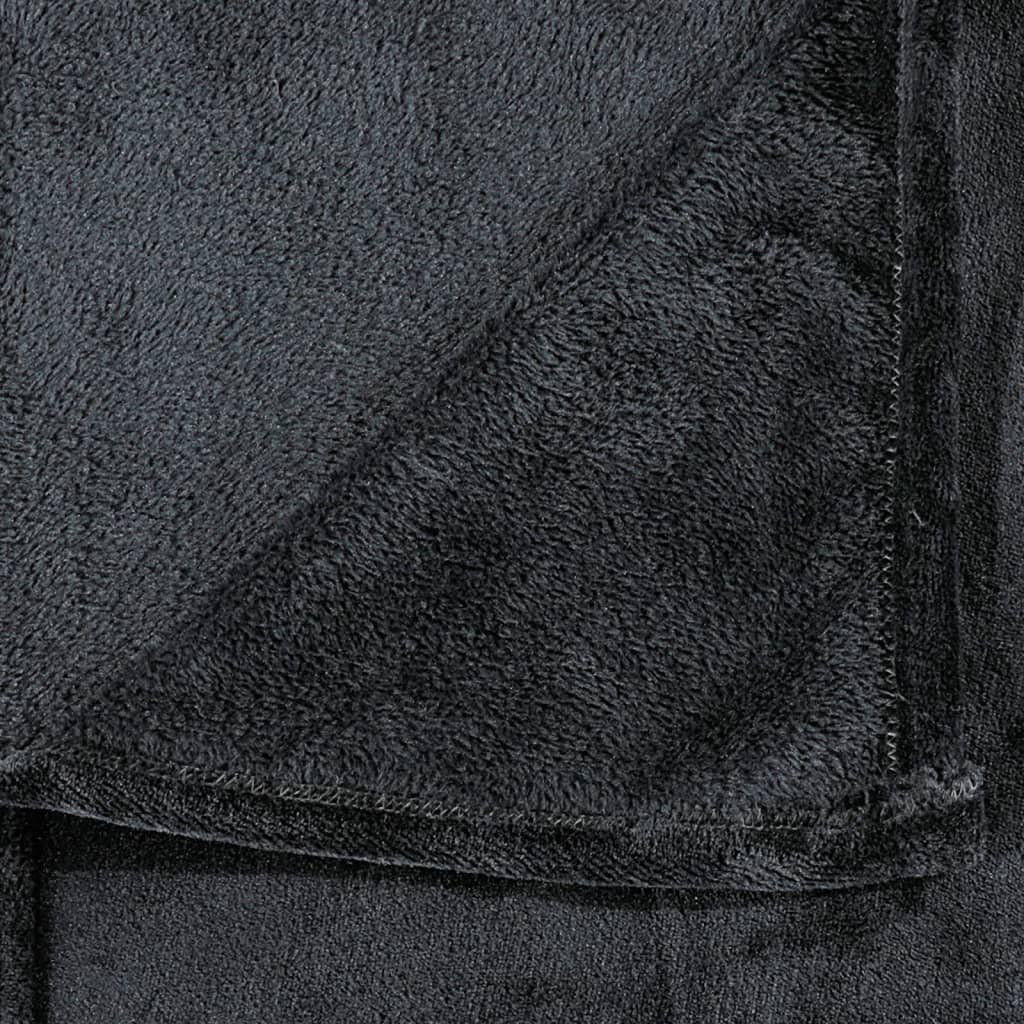 Blanket Black 130x170 cm Polyester