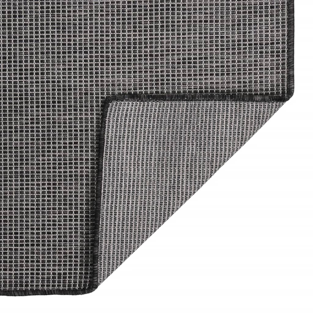 Outdoor carpet flat weave 120x170 cm gray