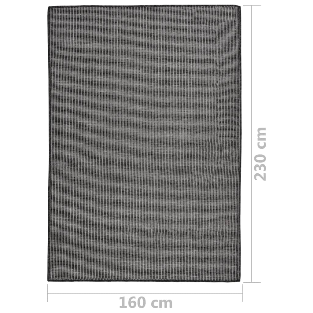 Outdoor carpet flat weave 160x230 cm gray