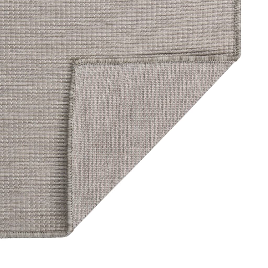 Outdoor carpet flat weave 160x230 cm taupe