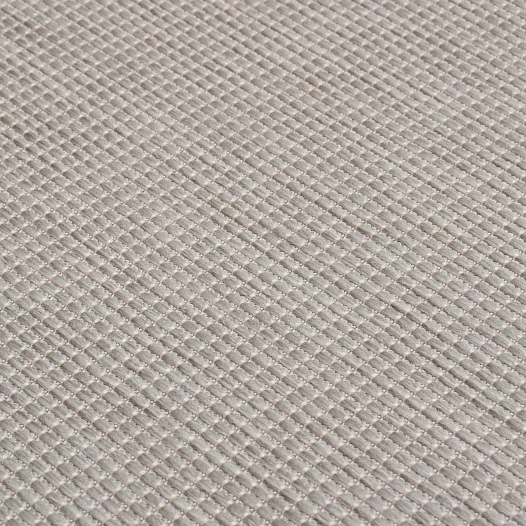Outdoor carpet flat weave 160x230 cm taupe