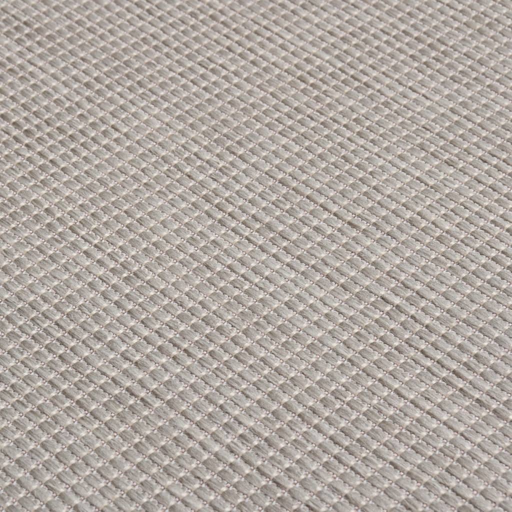 Outdoor-Teppich Flachgewebe 200x280 cm Taupe