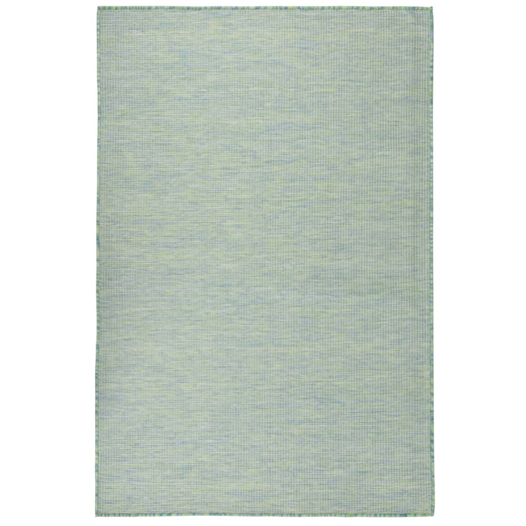 Outdoor carpet flat weave 120x170 cm turquoise