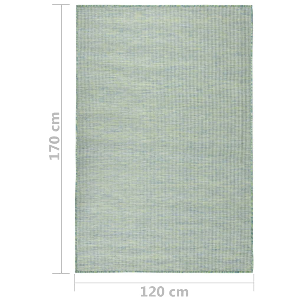 Outdoor carpet flat weave 120x170 cm turquoise