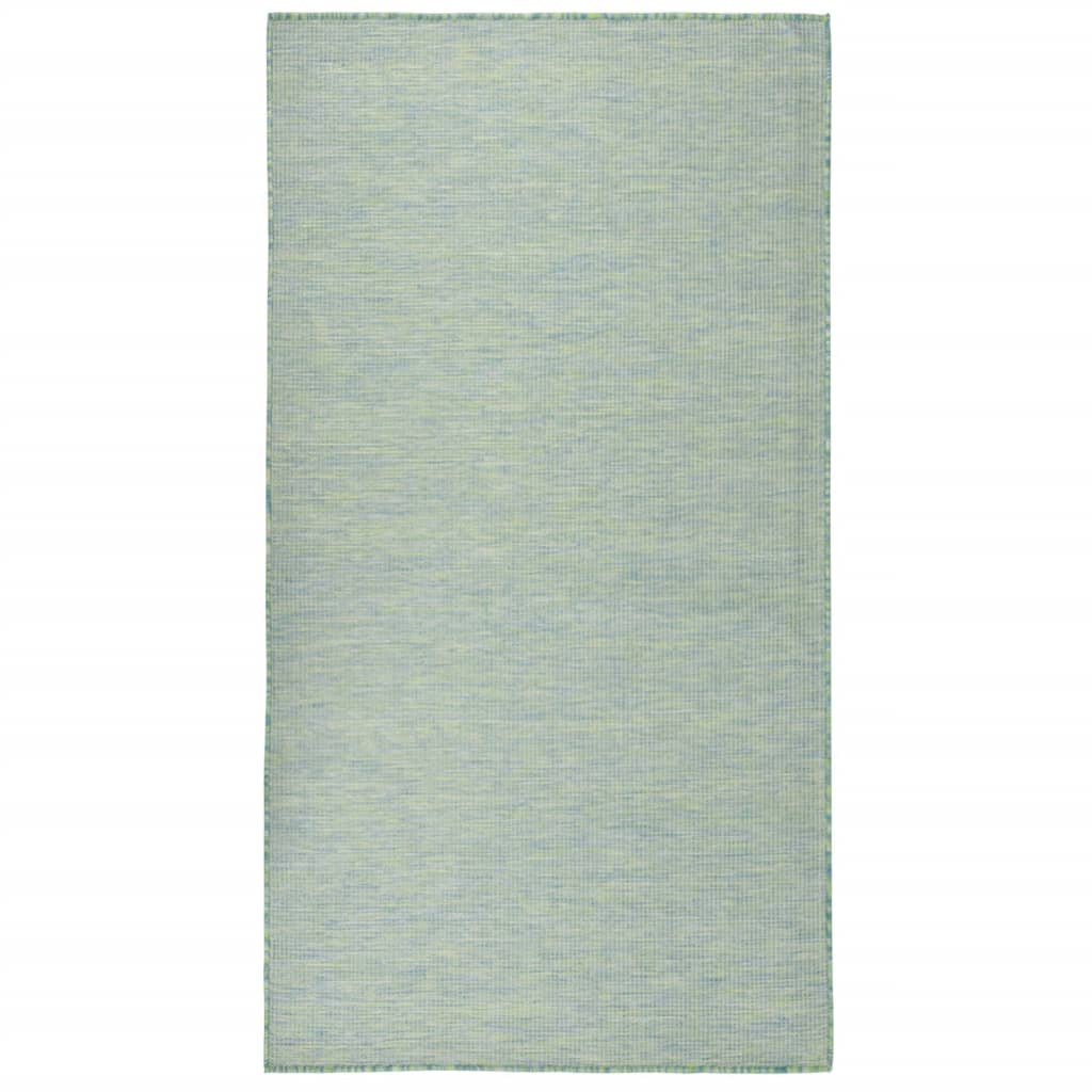 Outdoor carpet flat weave 140x200 cm turquoise