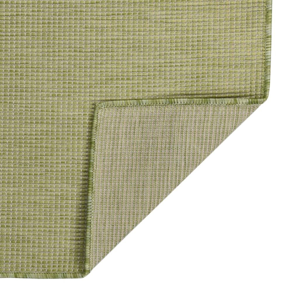 Outdoor carpet flat weave 80x150 cm green
