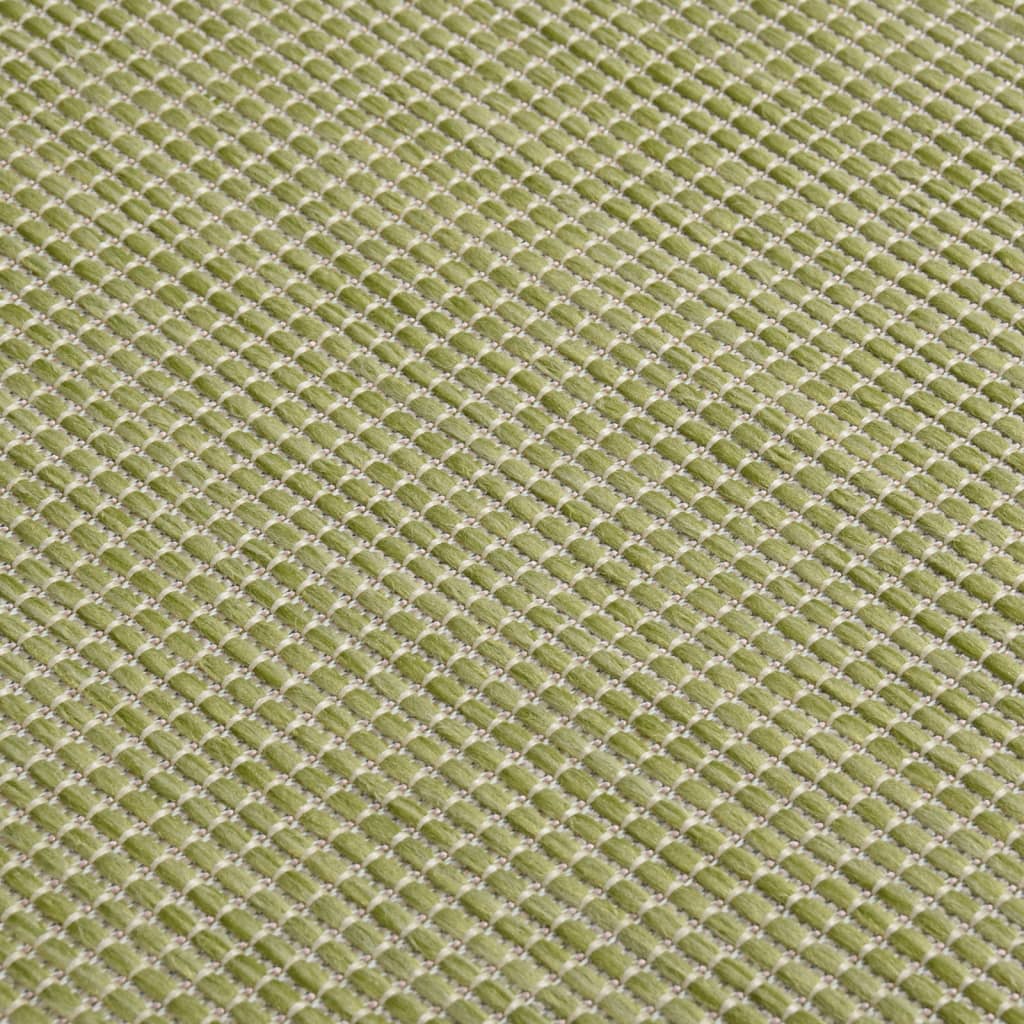 Outdoor carpet flat weave 100x200 cm green