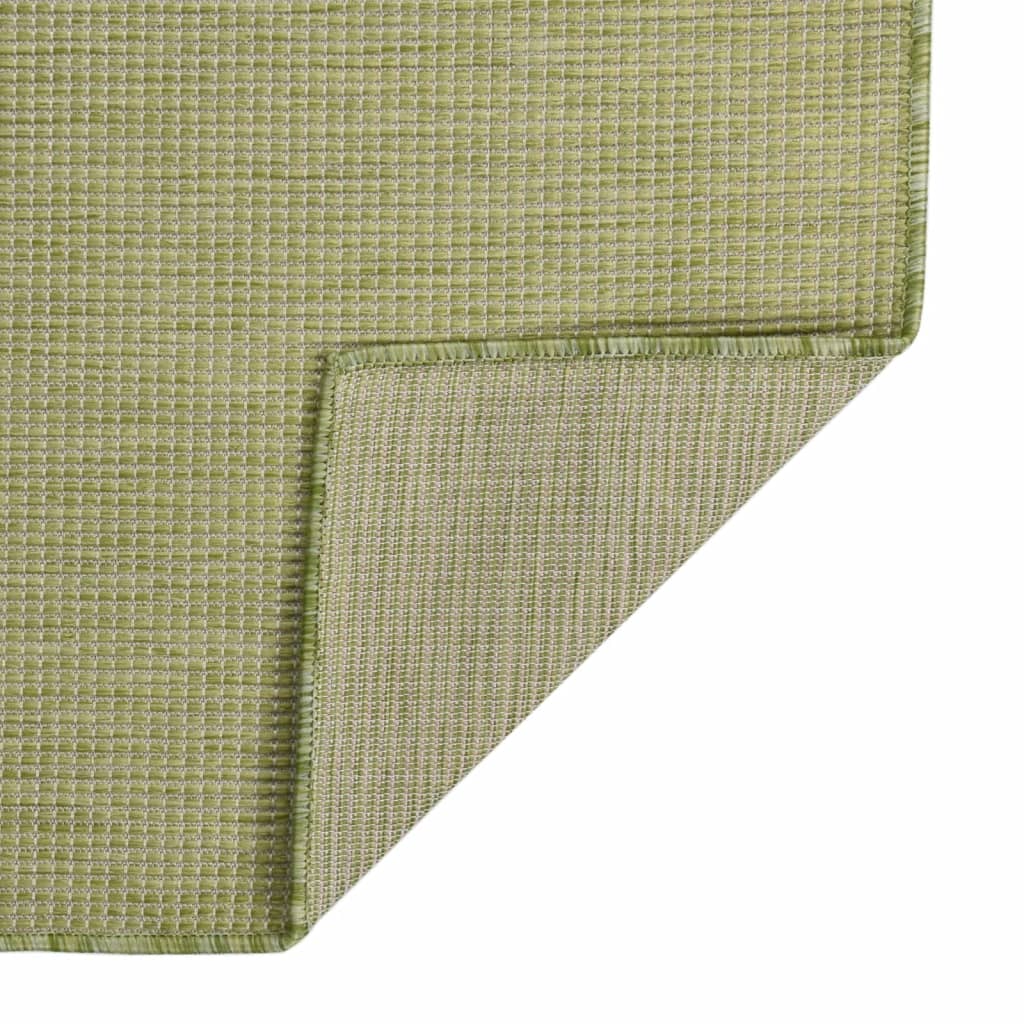 Outdoor carpet flat weave 140x200 cm green