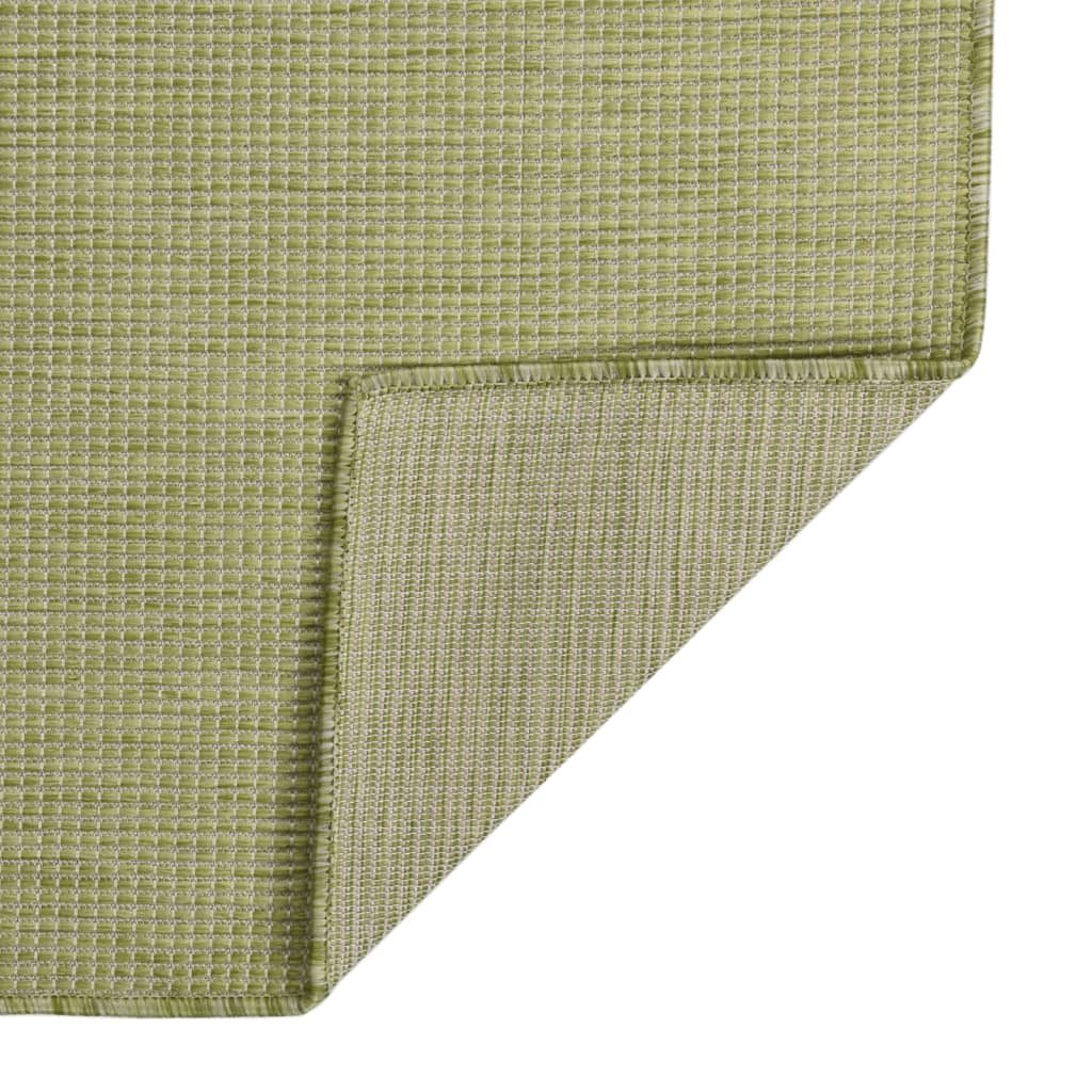 Outdoor carpet flat weave 160x230 cm green
