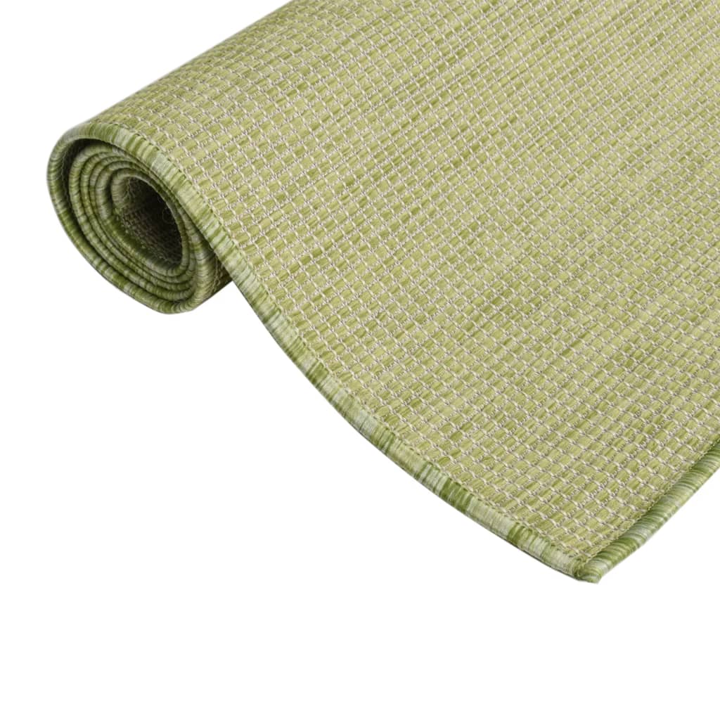 Outdoor carpet flat weave 160x230 cm green