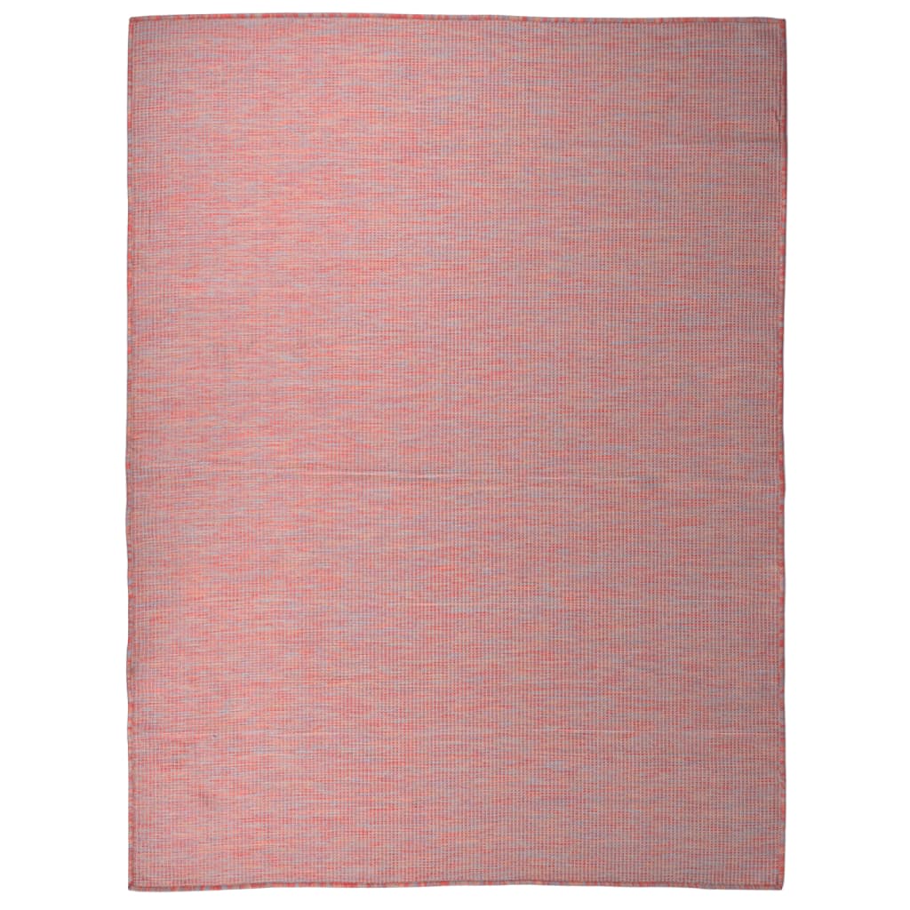 Outdoor rug flat weave 120x170 cm red