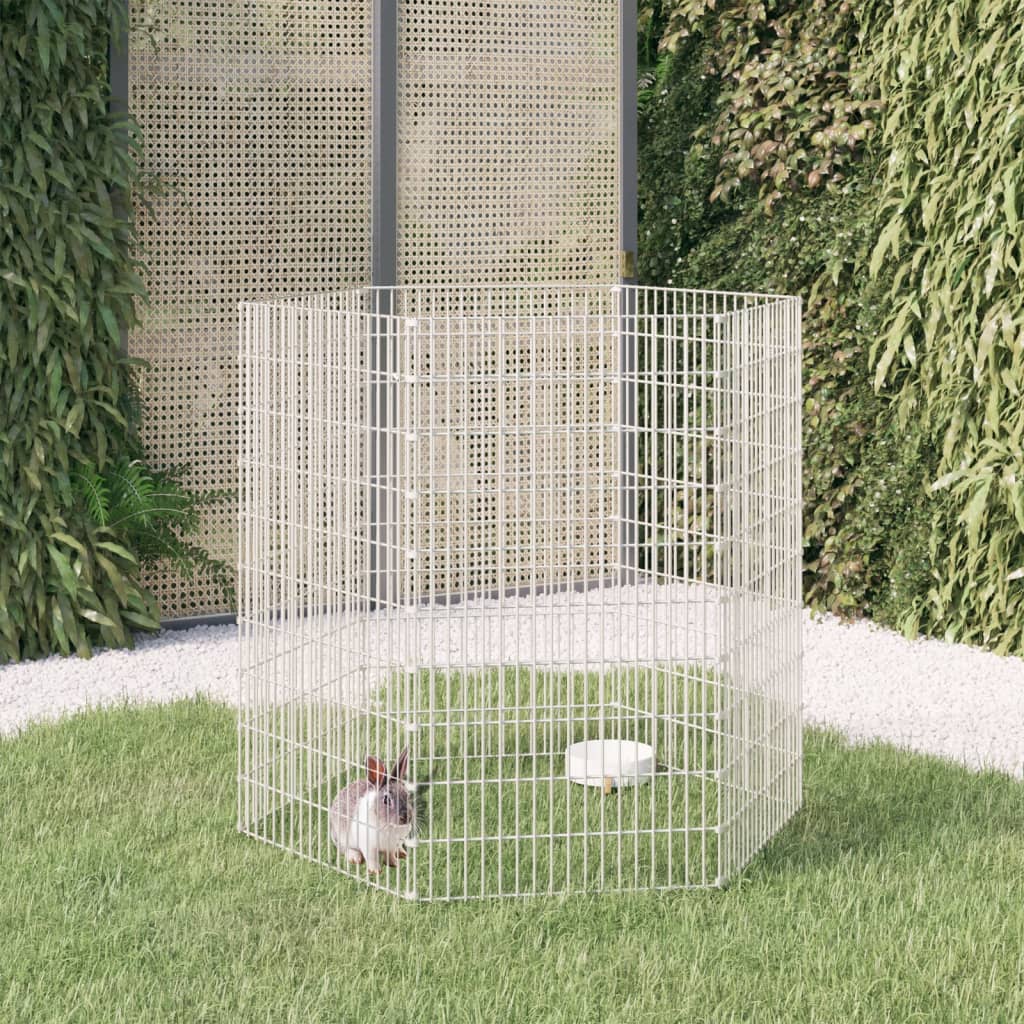 Rabbit cage 6 panels 54x100 cm Galvanized iron