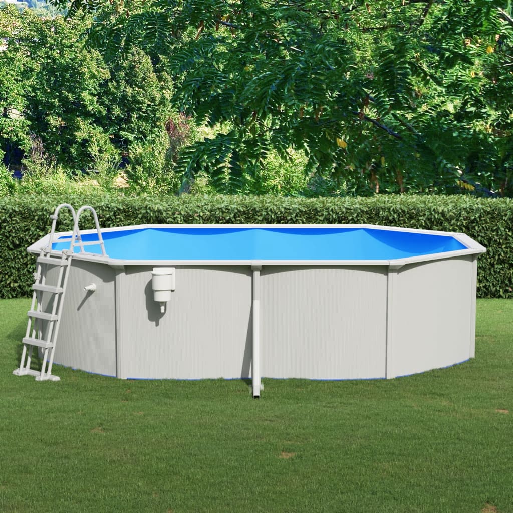 Pool with safety ladder 490x360x120 cm