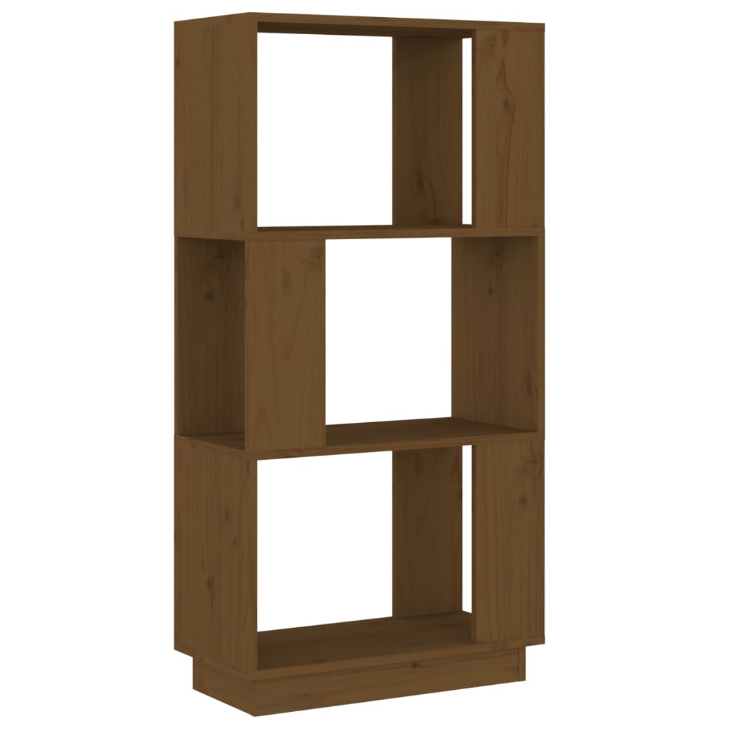 Bookcase/room divider honey brown 51x25x101cm solid pine wood
