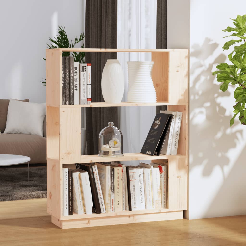 Bookcase/room divider 80x25x101 cm solid pine wood