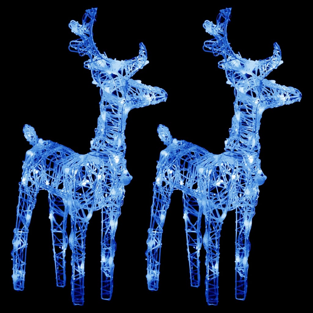 LED reindeer 2 pcs. Blue 80 LEDs acrylic