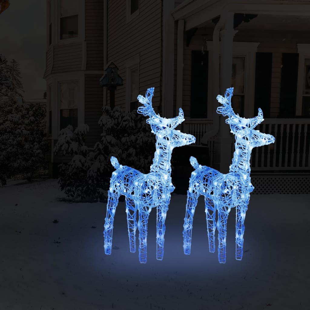 LED reindeer 2 pcs. Blue 80 LEDs acrylic