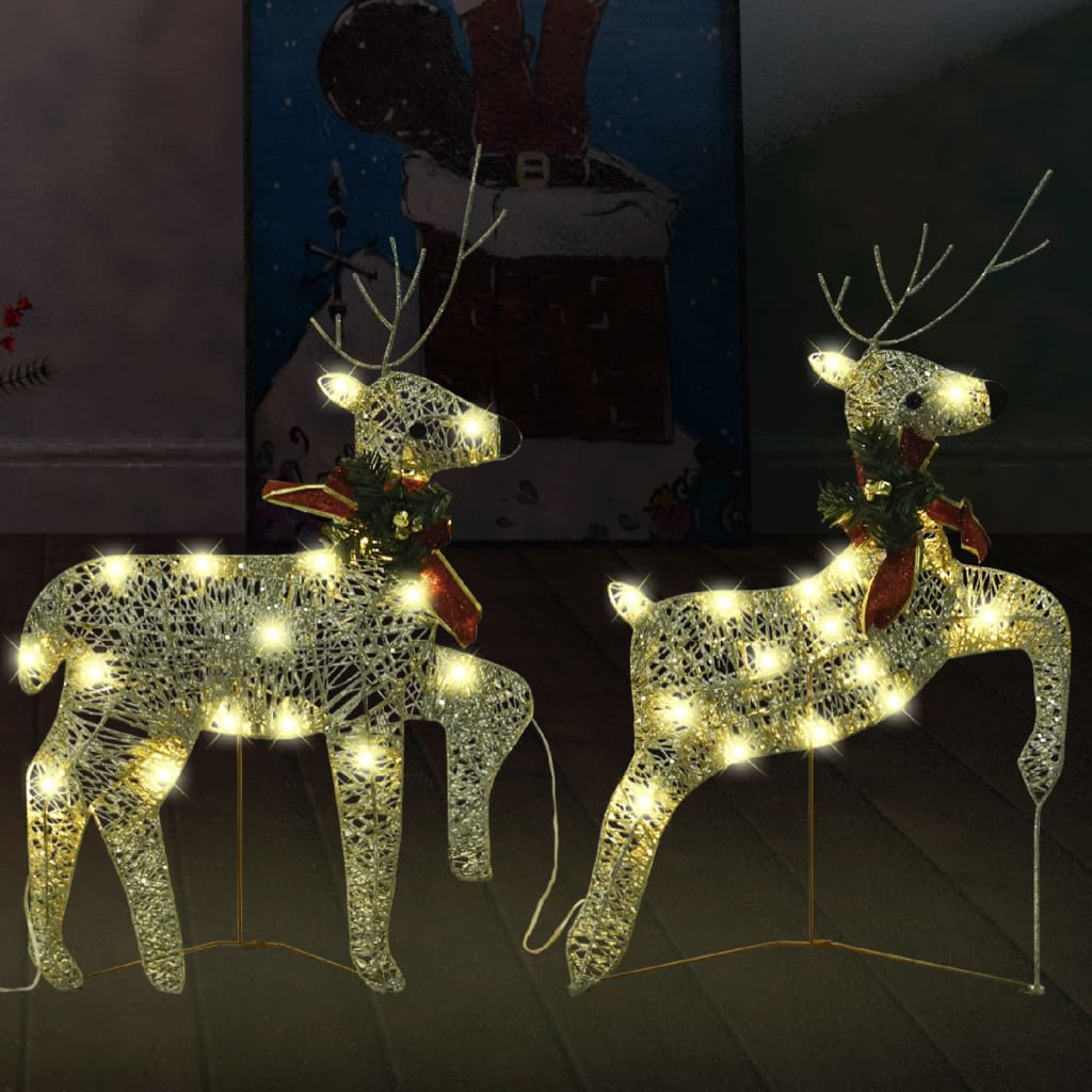 LED reindeer 2 pcs. Gold 40 LEDs