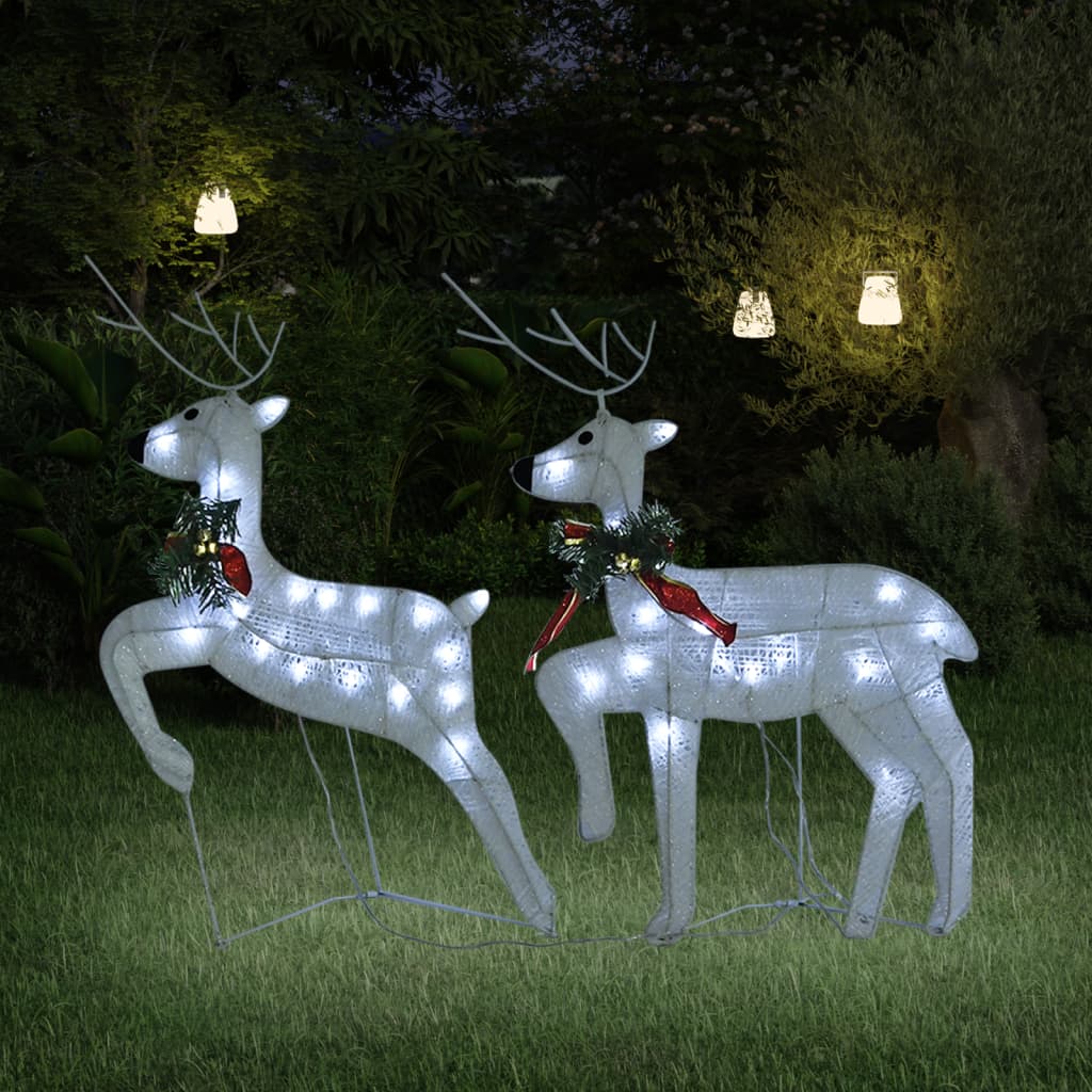 LED reindeer 2 pcs. White 40 LEDs