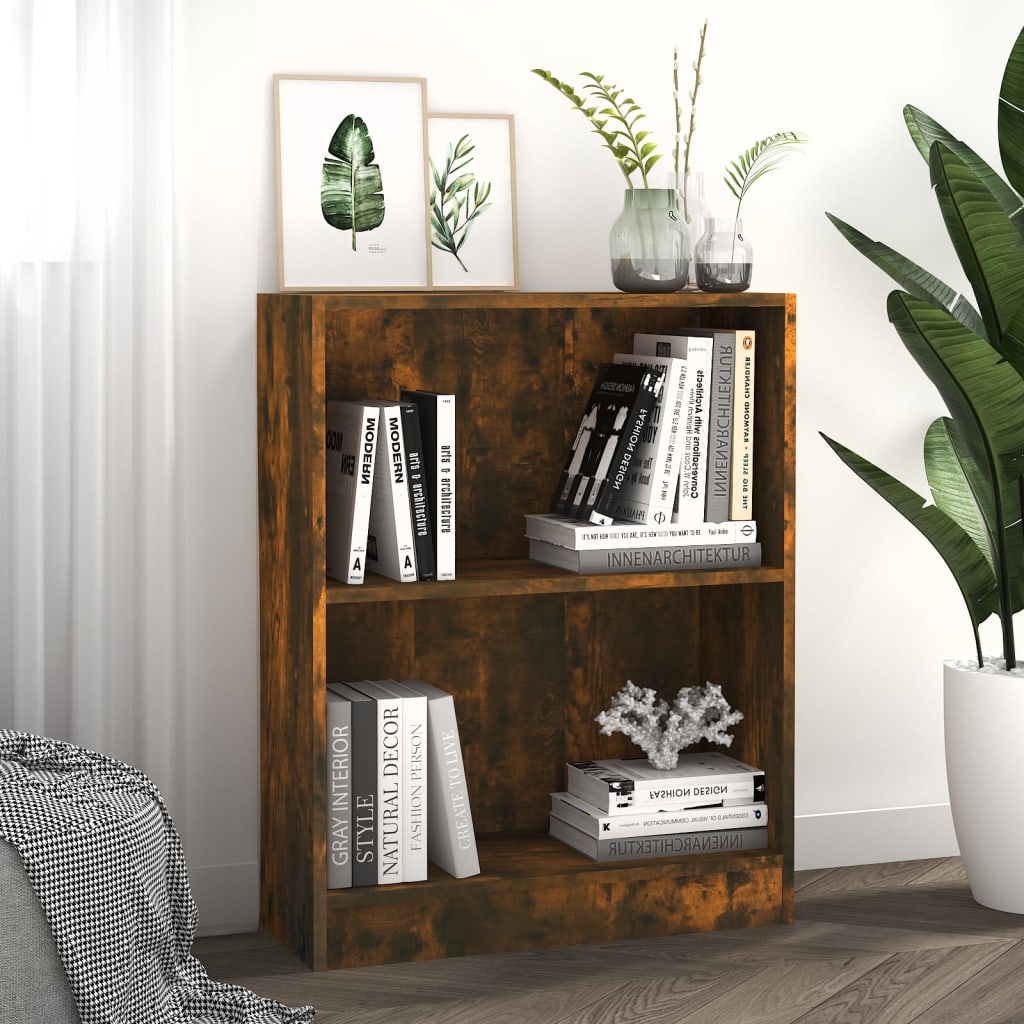 Bookcase smoked oak 60x24x74.5 cm wood material