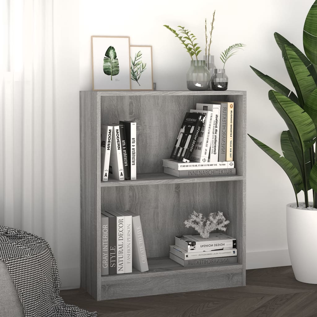 Bookcase Gray Sonoma 60x24x74.5 cm Wood-based material