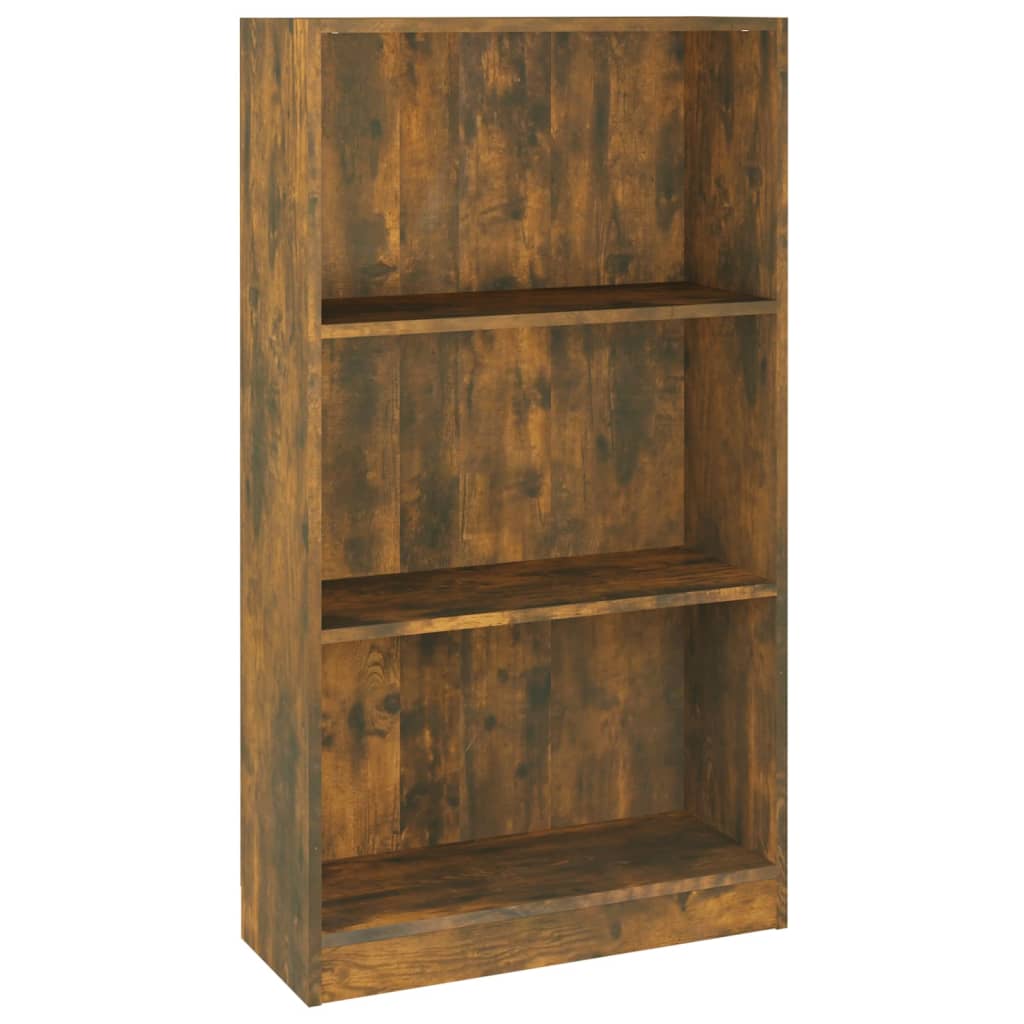 Bookcase smoked oak 60x24x109 cm wood material