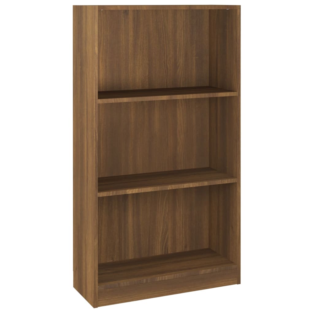 Bookcase brown oak 60x24x109 cm wood material