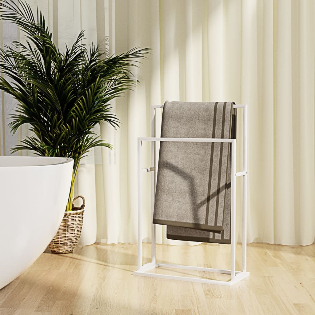 Towel stand white 48x24x78.5 cm iron
