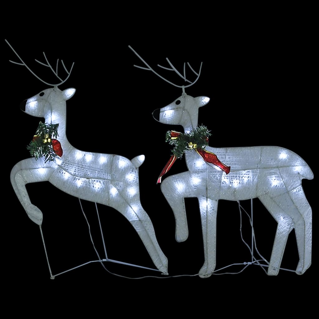 Weihnachtsdekoration Rentiere & Schlitten 100 LEDs Outdoor Weiß