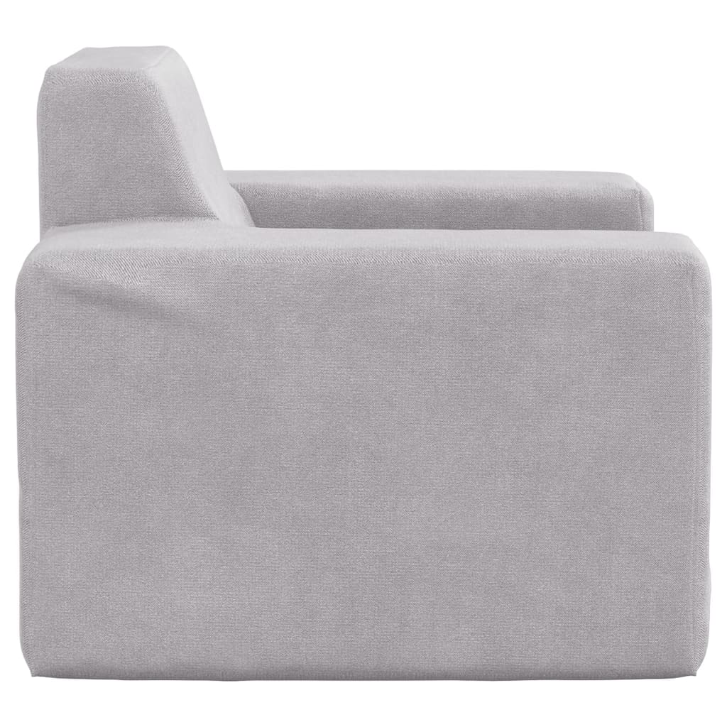 Children's sofa light gray soft plush